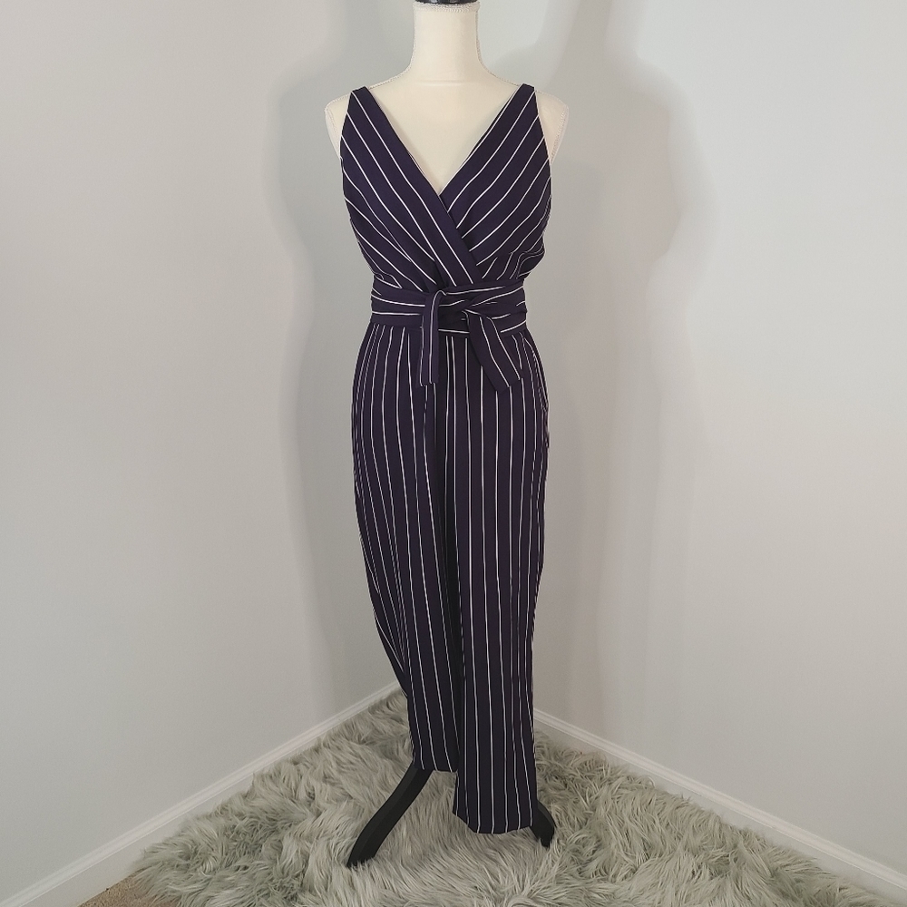 NWT ASOS Wrap Jumpsuit Navy Size 10